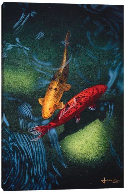 Koi Fish II Canvas Art Print - Koi Fish Art