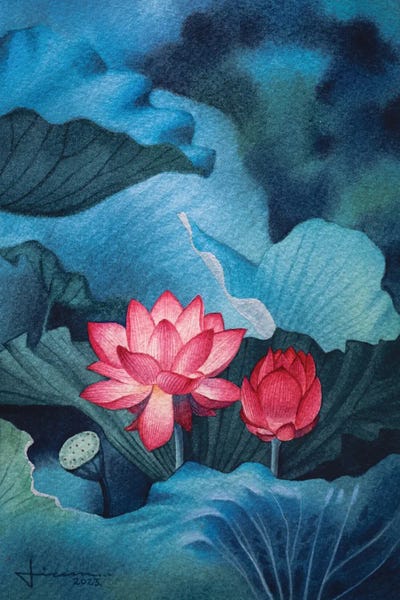 Pink Flowers II by Liam Kumawat canvas print