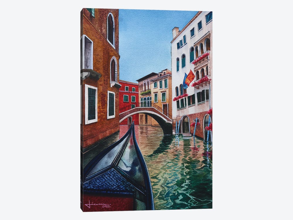 Venice Canal IV by Liam Kumawat 1-piece Canvas Artwork