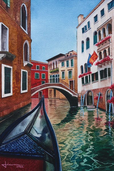 Liam Kumawat: Venice Canal IV by Liam Kumawat