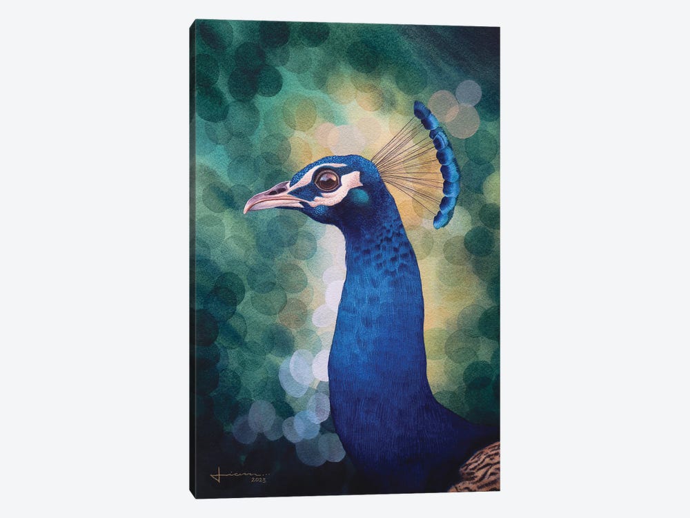 Peacock by Liam Kumawat 1-piece Canvas Print