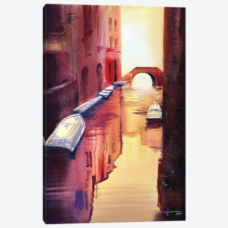 Venice Canal I Canvas Print #LKM12} by Liam Kumawat Canvas Print