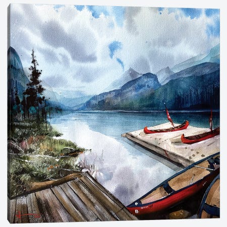 Lake Louise Canvas Print #LKM22} by Liam Kumawat Canvas Art