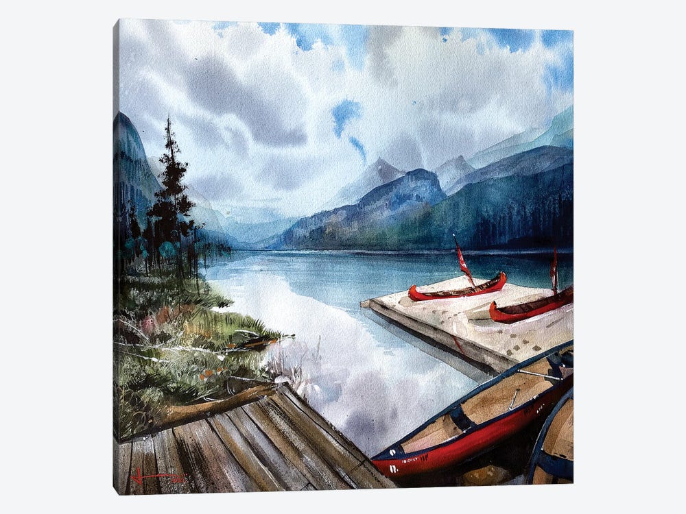 Lake Louise by Liam Kumawat 1-piece Canvas Wall Art
