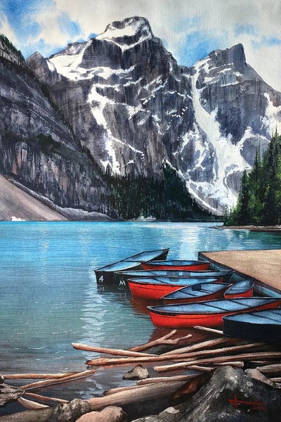 Canoes: Red Canoe by Liam Kumawat