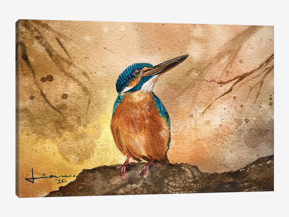 Kingfisher II by Liam Kumawat 1-piece Canvas Print