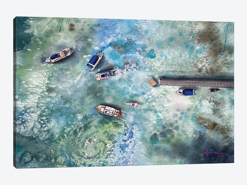 Dock by Liam Kumawat 1-piece Canvas Art