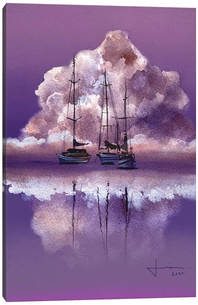 Purple Horizon Canvas Art Print - Liam Kumawat