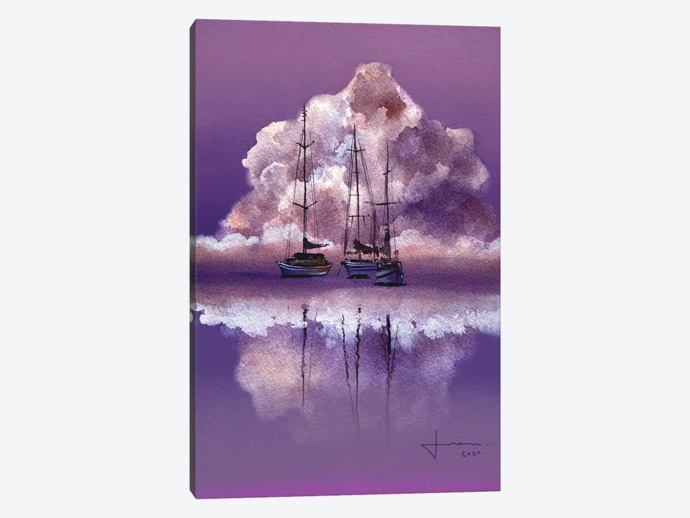 Purple Horizon by Liam Kumawat 1-piece Canvas Art Print