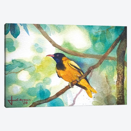 Perched Bird III Canvas Print #LKM40} by Liam Kumawat Canvas Wall Art