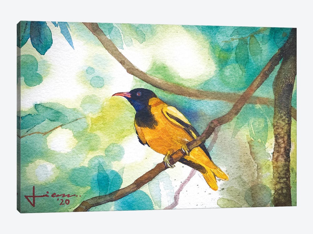 Perched Bird III by Liam Kumawat 1-piece Canvas Wall Art