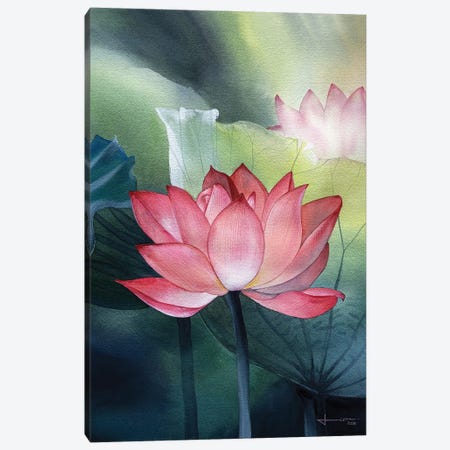 Water Lily I Canvas Print #LKM52} by Liam Kumawat Canvas Print