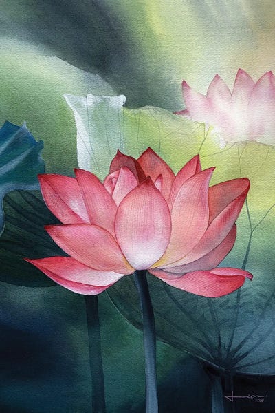 Zen Bedroom: Water Lily I by Liam Kumawat