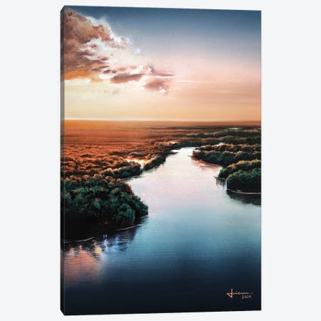 Sunset Canvas Print #LKM55} by Liam Kumawat Canvas Artwork