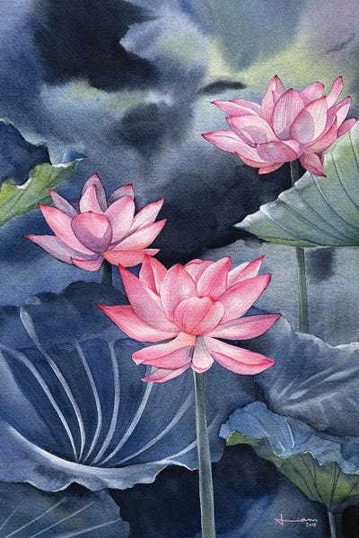 Zen Bedroom: Water Lily III by Liam Kumawat