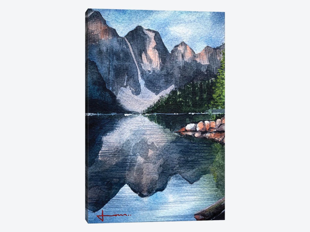 Mountain Reflection by Liam Kumawat 1-piece Canvas Artwork