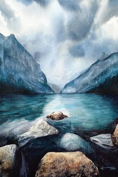 Rocky Water Edge by Liam Kumawat canvas print