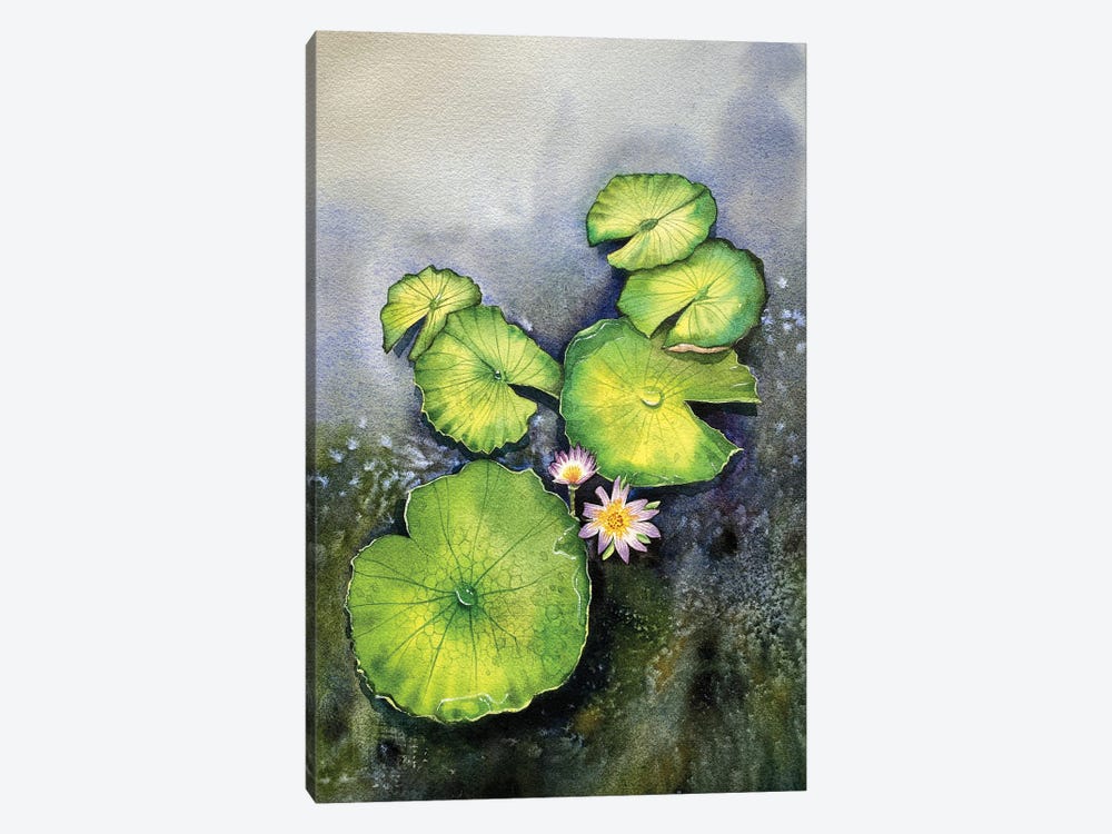 Lilypad and Flowers by Liam Kumawat 1-piece Art Print