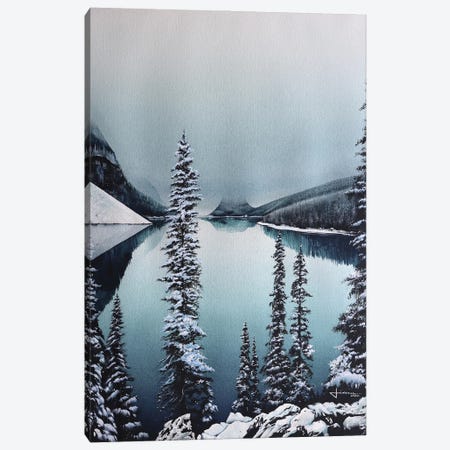 Winter Lake Canvas Print #LKM72} by Liam Kumawat Canvas Art Print