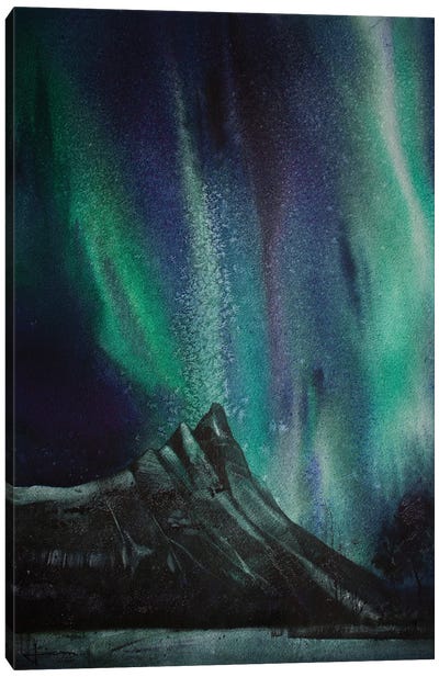 Northen Lights Canvas Art Print - Aurora Borealis Art