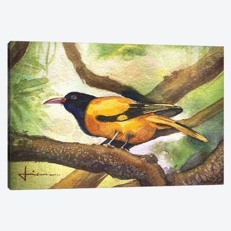 Perched Bird Canvas Print #LKM7} by Liam Kumawat Canvas Wall Art
