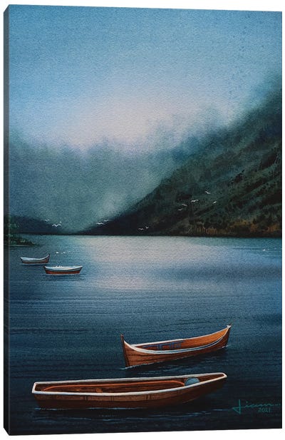 Gloom Canvas Art Print - Canoe Art