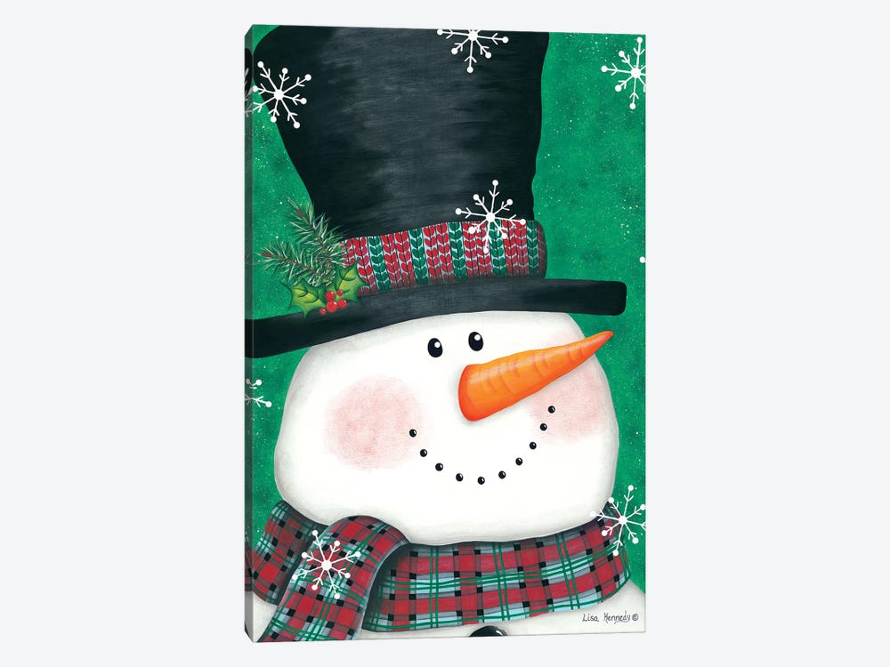 Portrait Snowman by Lisa Kennedy 1-piece Canvas Print