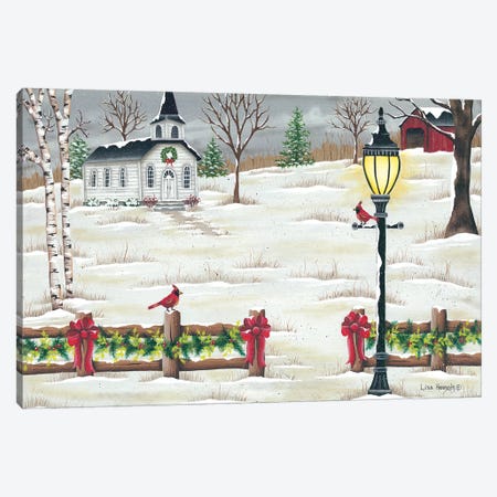 Christmas Lamppost Canvas Print #LKN15} by Lisa Kennedy Canvas Art Print