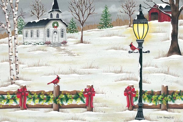Scenes Of The Season: Christmas Lamppost by Lisa Kennedy