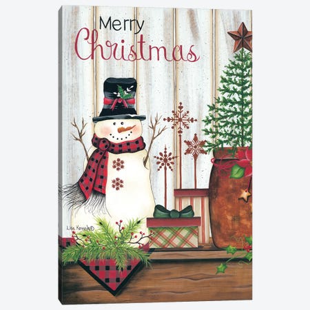 Merry Christmas Canvas Print #LKN17} by Lisa Kennedy Canvas Art Print