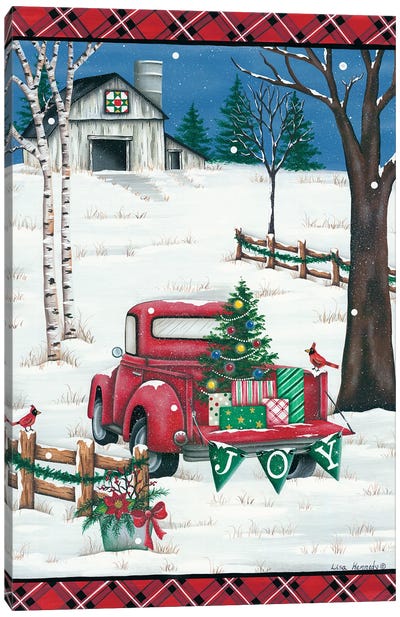 Christmas Joy Truck Canvas Art Print