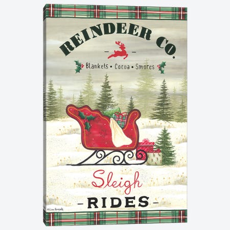 Sleigh Rides Canvas Print #LKN43} by Lisa Kennedy Canvas Art Print