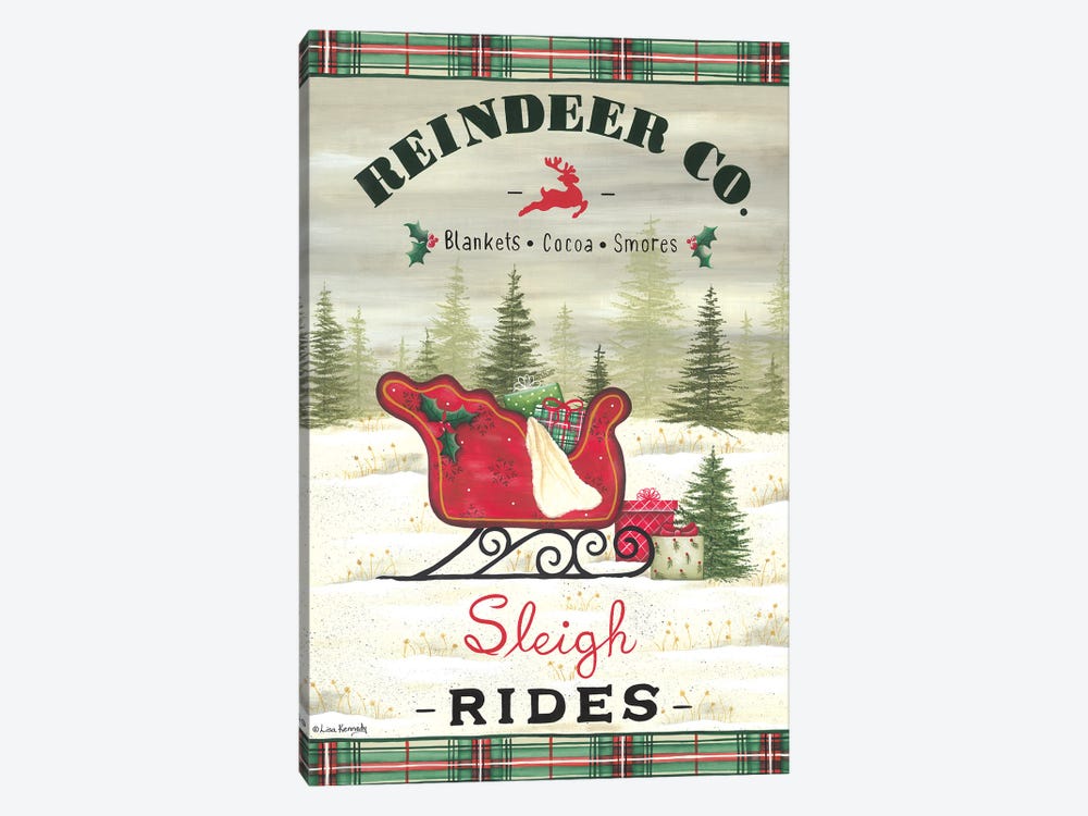 Sleigh Rides by Lisa Kennedy 1-piece Canvas Art Print