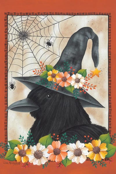 Canvas Art Prints: Witching Hour Crow by Lisa Kennedy