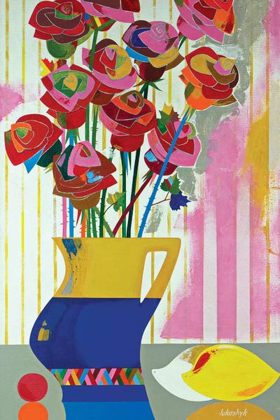 Brazilian Roses by Neli Lukashyk framed canvas print