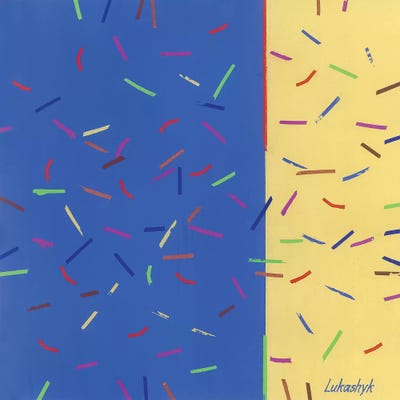 Cake by Neli Lukashyk framed canvas print