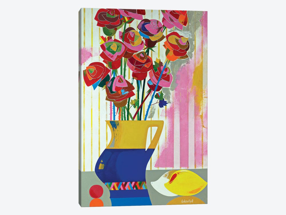Brazilian Roses by Neli Lukashyk 1-piece Canvas Art Print