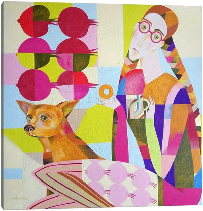 Pink Glasses Canvas Art Print - Neli Lukashyk