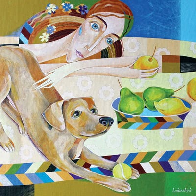 Picnic For Two by Neli Lukashyk framed canvas print