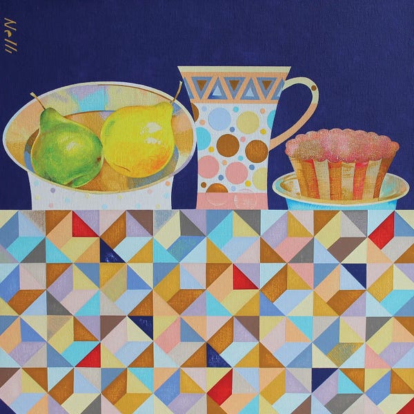 Still Life With A Geometric Pattern