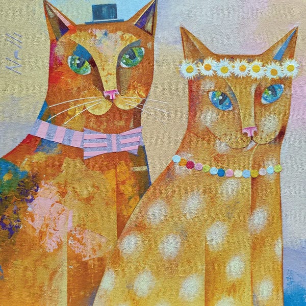 Bedroom Wall Art: Double Portrait by Neli Lukashyk