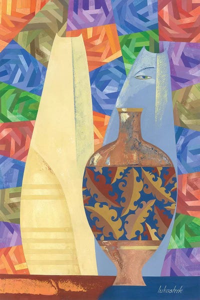 Porcelain And Blue Cats by Neli Lukashyk gallery poster