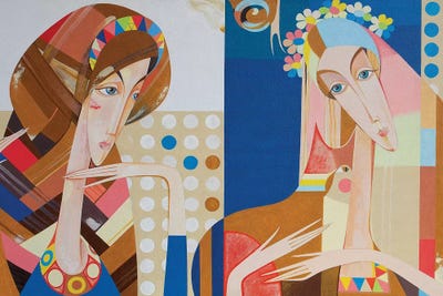 Sisters by Neli Lukashyk canvas print