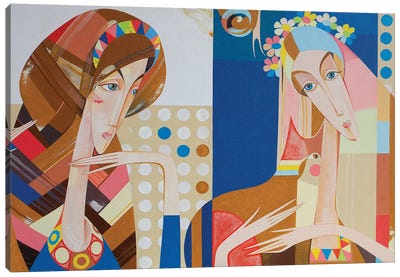 Sisters Canvas Art Print - Neli Lukashyk