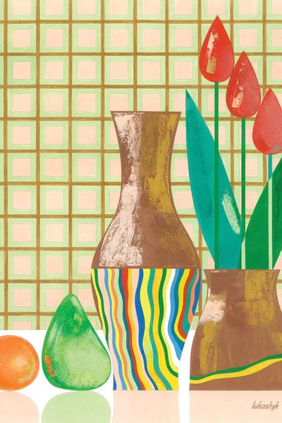 Pears: Still Life With Mandarin by Neli Lukashyk