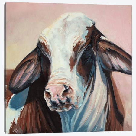 Brahman Bull Canvas Print #LKV103} by Lindsay Kivi Art Print