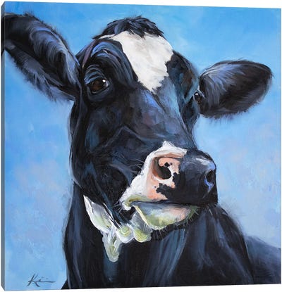 Holstein Cow Canvas Art Print - Jordy Blue