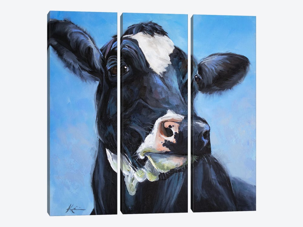 Holstein Cow by Lindsay Kivi 3-piece Canvas Print
