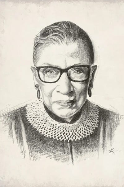 Ruth Bader Ginsburg: Ruth Bader Ginsburg Sketch by Lindsay Kivi