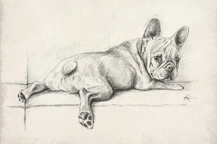 Frenchie Couch Potato by Lindsay Kivi wall art
